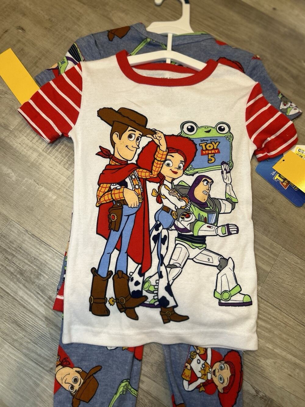 4 Piece Disney Toy Story Pajamas Set Size 5T Toddler Woody Buzz NEW MOVIE